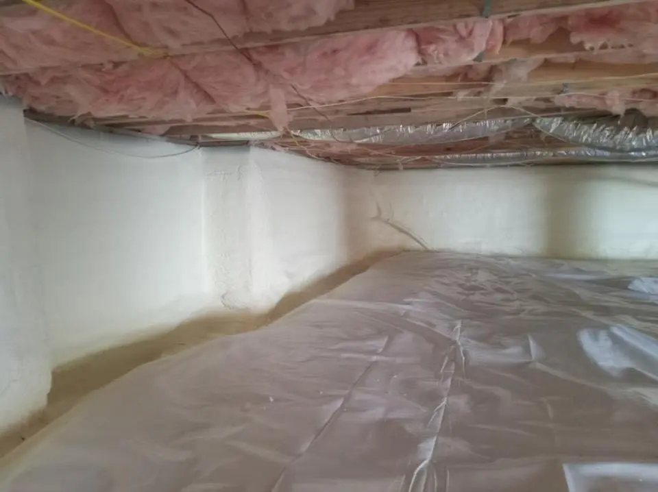 Crawl space encapsulation with closed-cell spray foam for Roof Maintenance in Sioux Center