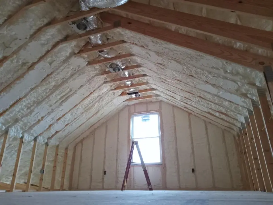 Spray foam roofing application for Crawl Space Insulation project in Sioux Center